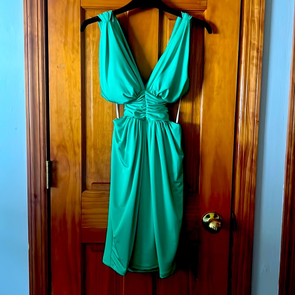 New green / sea form cocktail dress